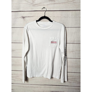 Vineyard Vines Girls Casual Long Sleeve Crew‎ Neck Shirt White Size Large 14